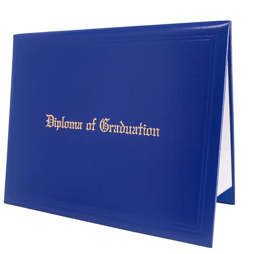 GraduationMall 11"x14" Imprinted Padded Diploma Cover Certificate Holder Royal - color: Royal+graduation