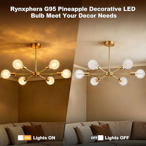 Dimmable Decorative Light Bulbs 60 Watt Pineapple LED Edison Bulb - color: 6w-2700k-clear