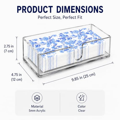 Acrylic Paper Towel Holder, Clear Countertop Napkin Dispenser - color: Z - Acrylic Small, size: Guest Towel Holder