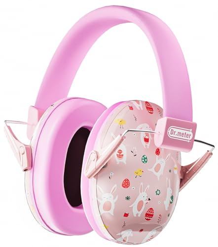 Dr.meter 27SNR Noise Cancelling Headphones for Kids Adults Ear Protection - color: Print Pink