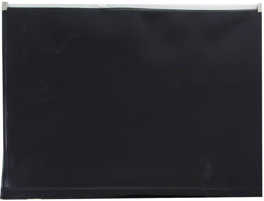 JAM PAPER Plastic Envelopes with Zip Closure - Letter Booklet - 9 3/4 x 13 - Black - 3/Pack - color: Black, size: Letter Size - 3 Pack