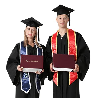 GraduationMall 8.5"x11" Smooth Padded Diploma Cover Certificate Holder Maroon,6-Packs - color: Maroon, size: 6 Packs