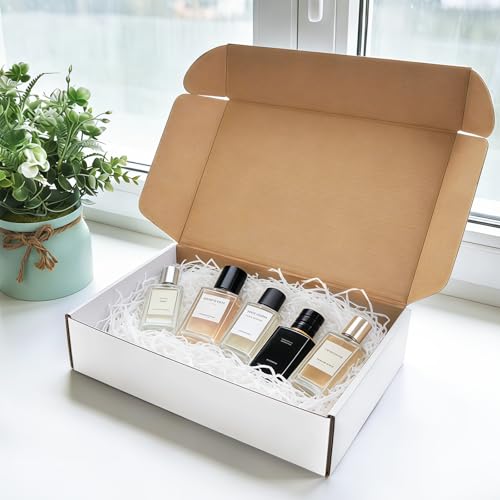 9x6x2 Inches Small Shipping Boxes, 2 Pack White Corrugated Cardboard Boxes, Recyclable Tap-Lock Packaging Boxes for Business, Gift Wrapping, Mailing and Storage - size: 9"x6"x2"