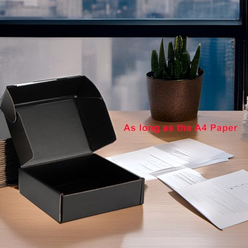 10x10x3 Black Shipping Boxes for Small Business, Packing, 25 Pack - color: Black, size: 10x10x3 Inch