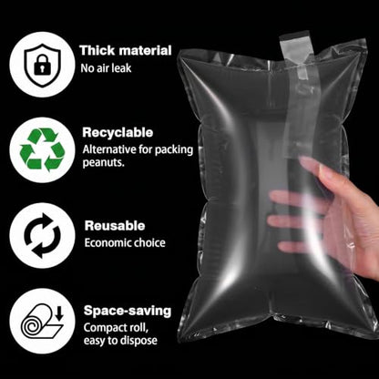 100 Pack Purse Insert Air Pillows, Purse Pillows to Keep Shape for Handbags, Inflatable Bag Shaper for Storage & Display, 7.87x11.8 Inch Stuffing for Totes, Shipping Filler Alternative