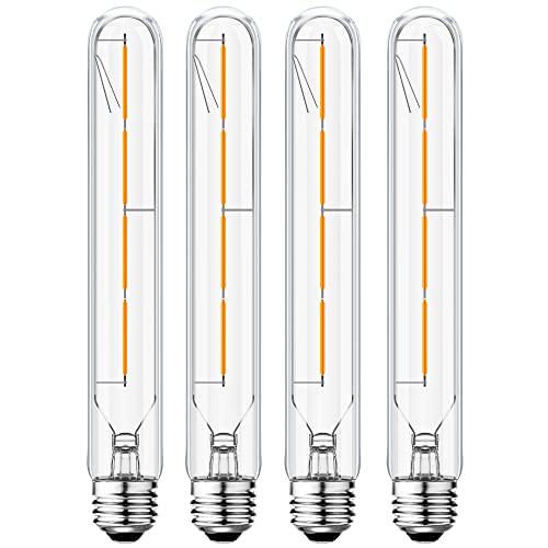 E26 LED Tubular Bulbs 4W T10 Dimmable LED Ligth Bulb Soft White 3000K - color: 8.9 Inch-3000k Soft White-4w(clear Glass)