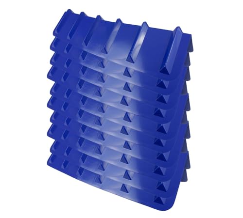 Mytee Products 10 Pack Blue Flatbed Edge Protectors - 8" x 8" x 36" | V Shaped Winch Ratchet Straps Plastic Corner Protector for Flatbed Cargo Load - color: Blue, size: 10 - Pack