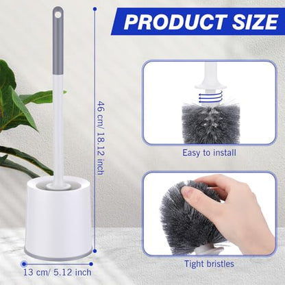 Patelai 6 Pack 18.12 Inch Toilet Brush and Holder for Bathroom