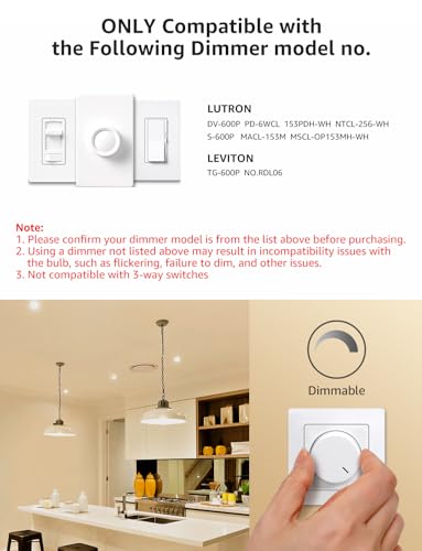 Lepro A19 E26 Dimmable LED Light Bulbs 14W 1500 Lumen Soft White 6 Pack - color: Warm White