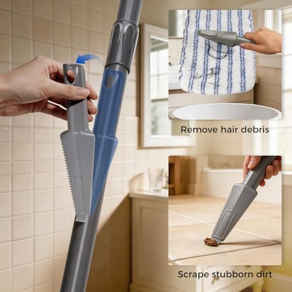 Masthome 16" Large Flat Mop,3 Microfiber Mop Pads - color: Blue Extra Large