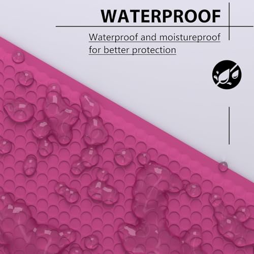 8.5x11 Inch Bubble Mailer 40 Pack, Waterproof Padded Envelopes with Strong Self-Seal Adhesive, Cushioning Shipping Bags with Bright Color for Small Business - Rose Red - color: Rose Red