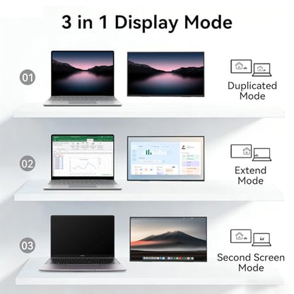 15.6" Portable Monitor 1080P FHD Travel Display,Compatible with Laptops, Desktops, Phones,CNC Metal Frame,It Fully Meets Your Needs for Gaming, Everyday Office Work, Entertainment, and More. - size: 15.6"