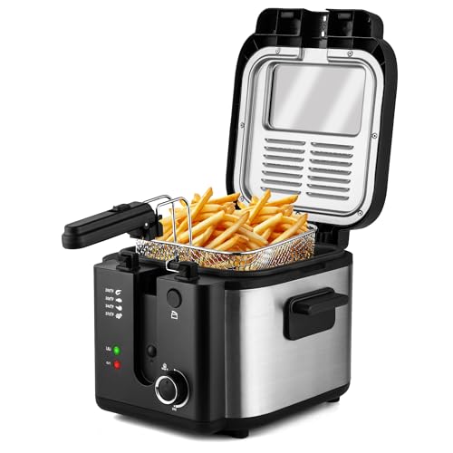 SUSTEAS Deep Fryer with Basket, Electric Deep Fryers for Home Use, 2.25Qt - size: 2.5L