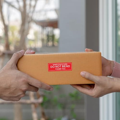Do Not Bend Stickers 1×3 Inch Fragile Shipping Warning Labels Please Handle with Care Thank You - 500 Per Roll(10 Rolls Total 5000 Stickers)
