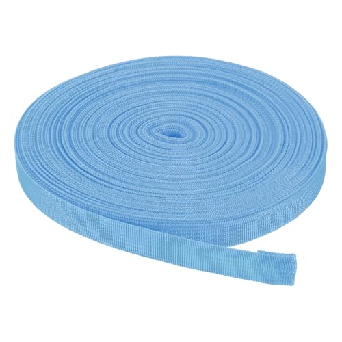 Nylon Webbing Strap, 25 Yards x 7/8 Inch Polypropylene Webbing Lightweight Strapping Backpack Band for DIY Gear Repair Outdoor Luggage Cargo Straps, Blue - color: Blue, size: 25 Yards x 7/8 Inch