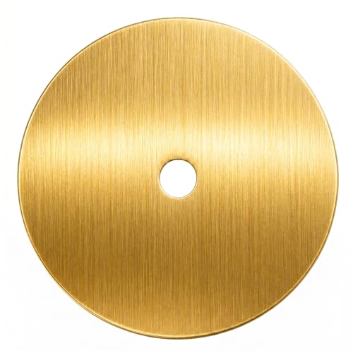 trust4care 8-Pack 2.3" Brushed Gold Backplates for Bifold Closet Door Knob - color: Brushed Brass, size: Set of 8