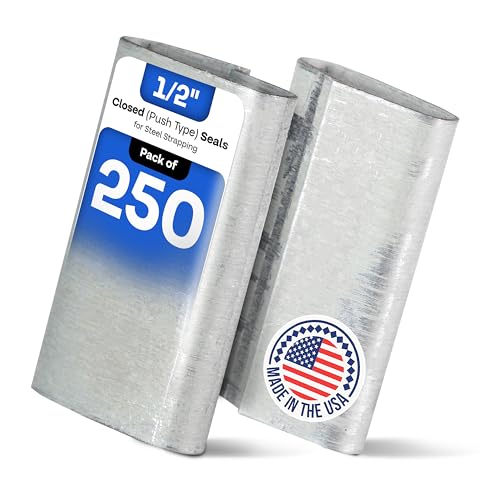 IDL Packaging 1/2" Closed (Push) Seals for Steel Strapping, Pack of 250 - color: Closed (Push), size: 1/2"
