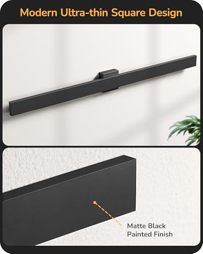 EDISHINE 47.2" LED Outdoor Wall Light, Modern Black Linear Wall Sconce - color: Black, size: 47.2 IN