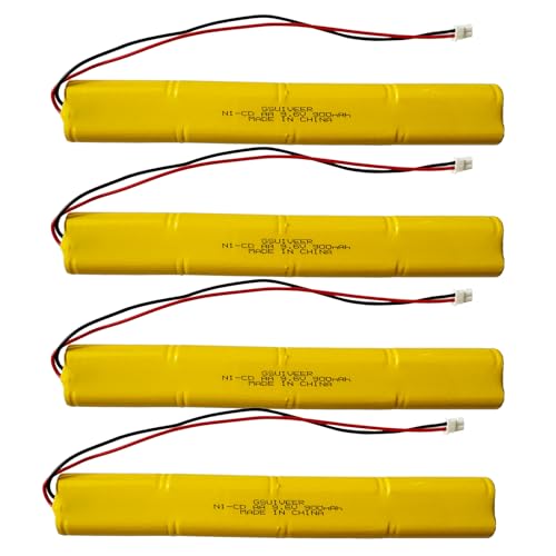 9.6V 900mAh Exit Sign Emergency Light Battery Compatible with BBAT0043A BAT9.6V700 BBAT0044A BAA-96 Unitech ELB-B003 ELBB003 Lithonia ELB-B004 ELBB004 OSI OSA228 DANTONA CUSTOM-306-U (4 Pack)