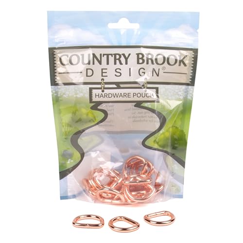 Country Brook Design - Welded D-Rings (3/4 Inch) - color: Rose Gold, size: 10 (Pack of 1)