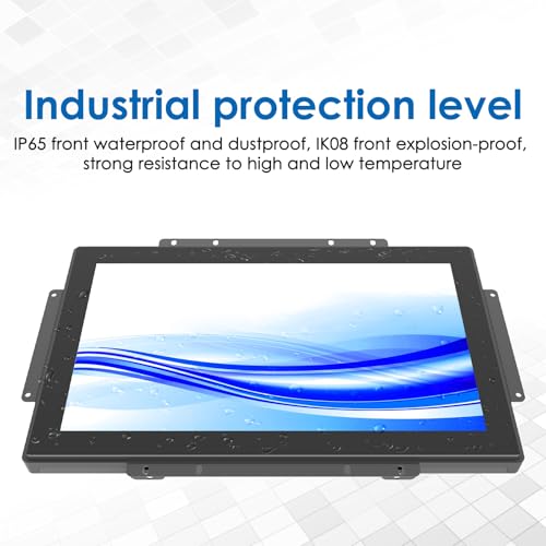 High Brightness 15.6 Inch Industrial Outdoor Open Frame Touch Screen Monitor Wall Mount Embedded Touch Monitor - VGA+HDMI+DVI Port - 16:9 - size: 15.6 IN