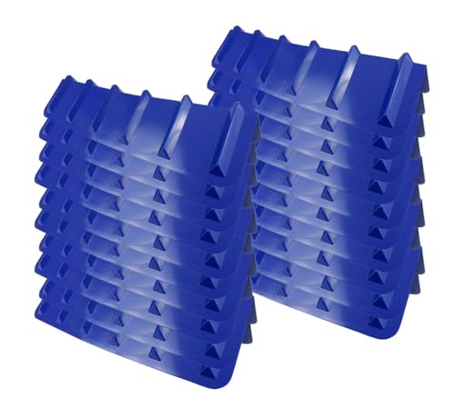 Mytee Products 20 Pack Blue Flatbed Edge Protectors - 8" x 8" x 36" | V Shaped Winch Ratchet Straps Plastic Corner Protector for Flatbed Cargo Load - color: Blue, size: 20 - Pack