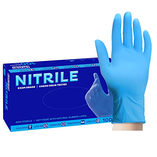 Nitrile Gloves | Black | 3 Mil | Latex Free, Powder Free | SK-1009-NEF-BK - color: Blue, size: Small
