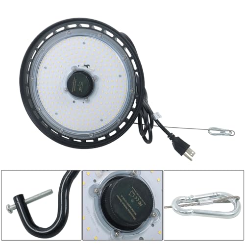 findmall LED High Bay Light, 6000K, 21000LM, UFO Work Light 5FT Power Cord