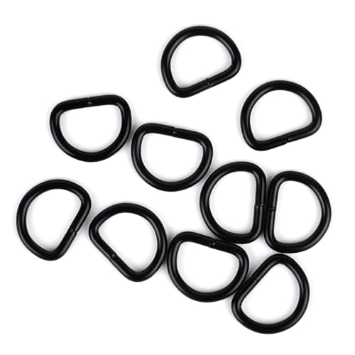 Country Brook Design - Welded D-Rings (3/4 Inch) - color: Black, size: 10 (Pack of 1)