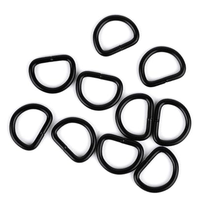 Country Brook Design - Welded D-Rings (3/4 Inch) - color: Black, size: 10 (Pack of 1)