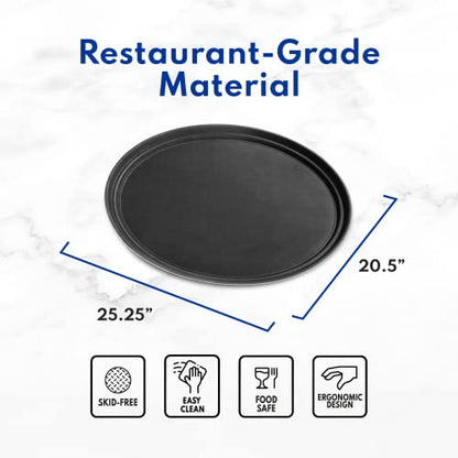 New Star Foodservice Non-Slip Serving Tray, Black, 24 x 29-Inch - color: Black, size: 24-Inch x 29-Inch x 0.7-Inch