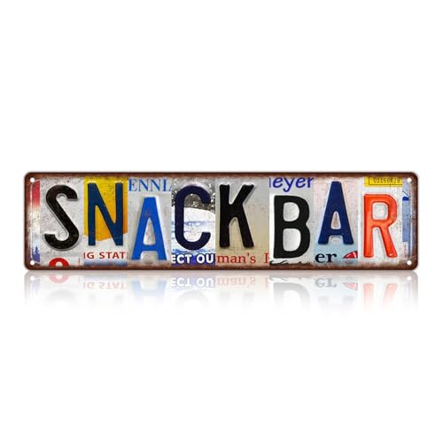 Vintage Snack Bar Street Sign Wall Decor Metal Tin Signs - color: St-F-12