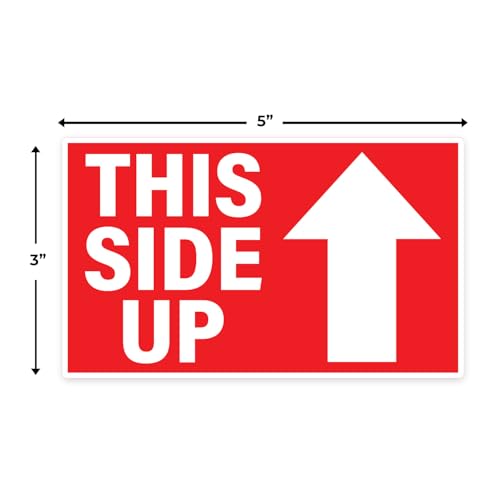 Sutter Signs This Side Up Stickers for Shipping (1500 Labels) 3x5 - style: This Side Up 500 per Roll (Pack of 3)