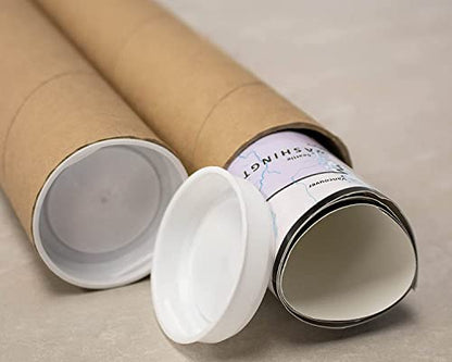 MagicWater Supply 1.5 x 9 Inch Kraft Mailing Tubes with End Cap - 1 Pack