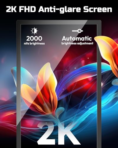 55" Outdoor Digital Signage Display, 2K 2000 Nits IP65 Commercial Totem, Rechargeable Digital LCD Advertising Kiosks, Auto Brightness Adjustment, Impact Resistant Screen for Restaurant/Store - size: 55 Inch Outdoor
