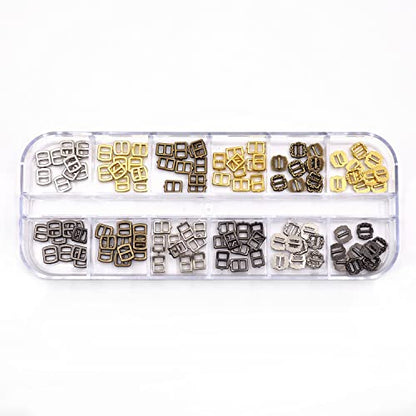 Youmeizer120 pcs Mini Tri-Glide Buckles/Hardware Clasp Belt Fasteners for DIY handmade Mini clothes (4 colors mixed, 3mm/0.12")