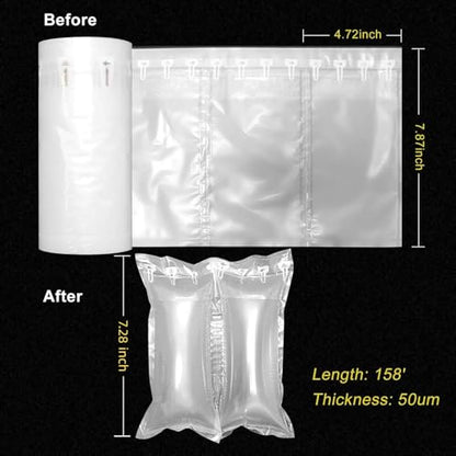 Air Bags for Packing 400 Count Inflatable Air Pillows for Shipping with pump 4.72"x7.87" Recyclable Packaging Filler Shipping Supplies Box Alternative to Packing Peanuts Purse Stuffers for Shape - size: 4.72"x7.87"(400 count)