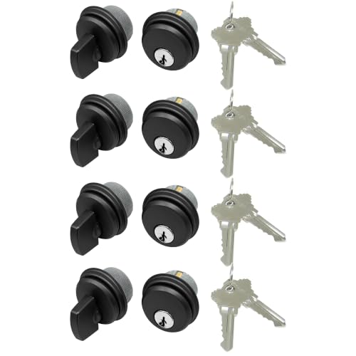 Cylinder Locks Mixed Set - Bronze Thumbturn, 4 Pack - color: Duronotic Bronze, size: 4 Pack, style: Keyed & Thumbturn