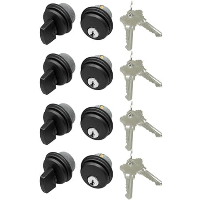 Cylinder Locks Mixed Set - Bronze Thumbturn, 4 Pack - color: Duronotic Bronze, size: 4 Pack, style: Keyed & Thumbturn