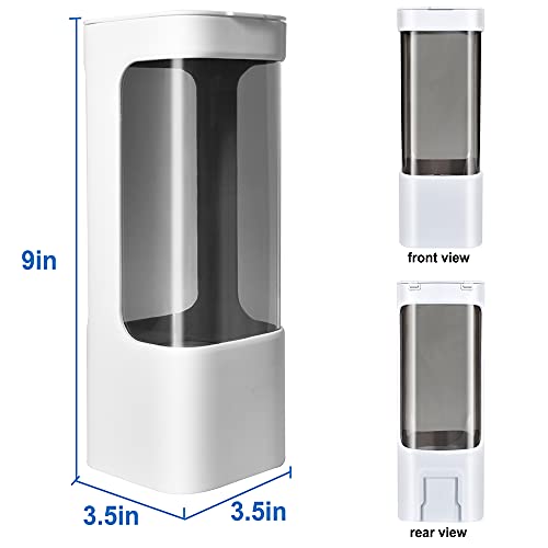 Cup Dispenser, Wall Mount Water Cooler Cups Holder Fit 3-5oz Cup - color: White