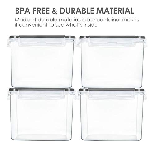 Vtopmart 3.6L Food Storage Containers, 4 PCS, Black - color: Black, size: 3.6L