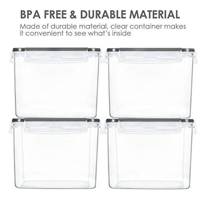 Vtopmart 3.6L Food Storage Containers, 4 PCS, Black - color: Black, size: 3.6L