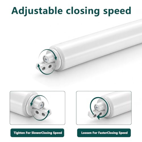 Screen Door Closer, 1Set Pneumatic Storm Door Closer, White