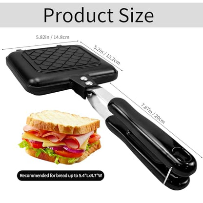 Sandwich Maker, Nonstick Panini Maker Pan Double Sided Cheese Press