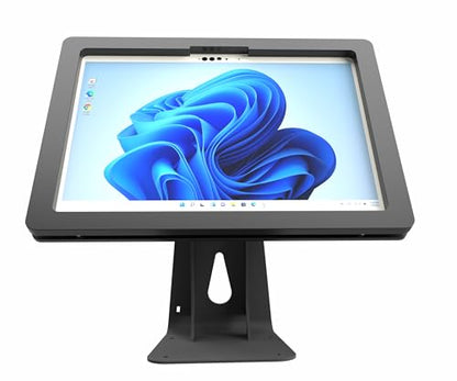 Anti-Theft Acrylic Case with 360 Rotate 180 Swivel Metal Desktop Stand & 90-Degree USB C Cable for MS Surface Tablet (Black, Surface Pro 12) - color: Black, size: Surface Pro 12