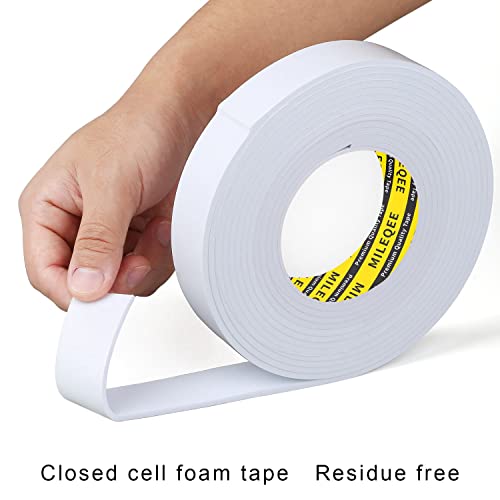 Single-Sided Adhesive Foam Tape EVA White,1.18in x 16.4FT - color: White, size: 1.18 Inch x 16.4 FT