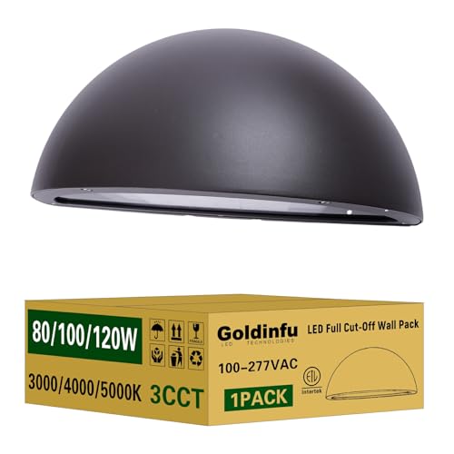 Full Cutoff LED Wall Pack Light 80W/100W/120W Selectable 3000K/4000K/5000K