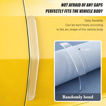 8PCS Transparent Car Door Edge Guard, Anti-Collision Vehicle Door Edge Corner Scratch Protector, Automotive Side Corner Trim Protection Cover Decal, Universal for Truck SUV Van