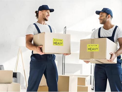 Caution Heavy Sticker Shipping Pallet Labels (300 Pcs)