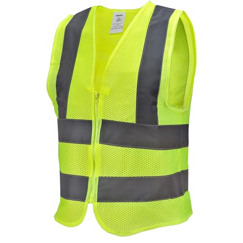 Neiko High Visibility Safety Vest, ANSI Class 2, No Pocket - color: Yellow, size: 5X-Large, style: Mesh